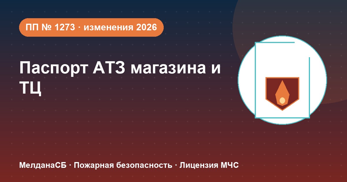 Паспорт безопасности магазина и ТЦ по ПП № 1273: изменения 2026 года в Ижевске